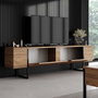 Hanah Home Soporte para TV Luxe - Pino Atlántico y Negro